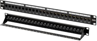 Amazon.com: FGB 10Gbps Patch Panel 24 Port, Cat6 Keystone Patch Panel ...