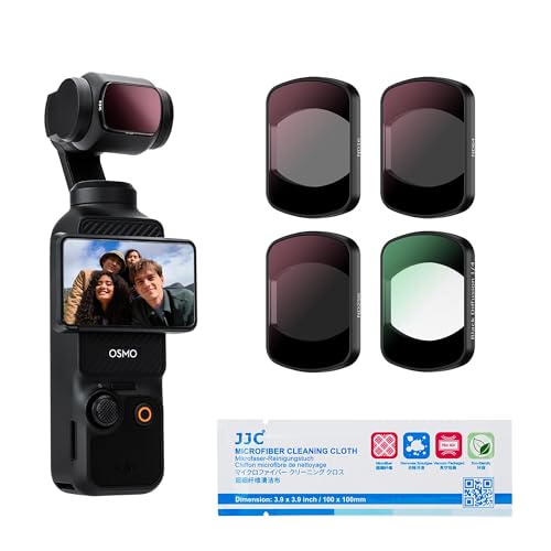 Image of JJC 4-Pack Magnetic ND & 1 /4 Black Mist Filter Kit for DJI OSMO Pocket 3 | ND16 ND64 ND256 Neutral Density and Cinematic Dreamy Effect Filter, Multi-Coated HD Optical Glass, Portable, Lightweight