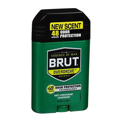(4 Pack) Brut OVERDRIVE Scent, 48 Hour Odor Protection, Anti-Perspirant + Deodorant, 2 oz each by Brut