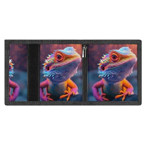 Bearded Dragon Lizard Reptile Trifold Wallet Slim Credit Card Holder Minimalist Front Pocket Money Clip for Women Men4