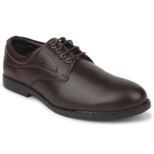 Image of Liberty Fortune Majestic 1 Formal Lacing Derby Shoes for Men with EVA Sole | Suitable for Wedding and Office Wear | Durable Lightweight and Cushioned Footbed | Shock Absorption