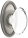Oval Rosette Door Set with Hampton Crystal Knobs Double Dummy in Pewter