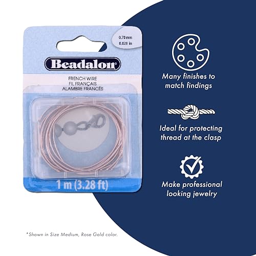 Alambre francés para joyería de plata de ley 925, hilo de canutillo de 0,7 mm 3
