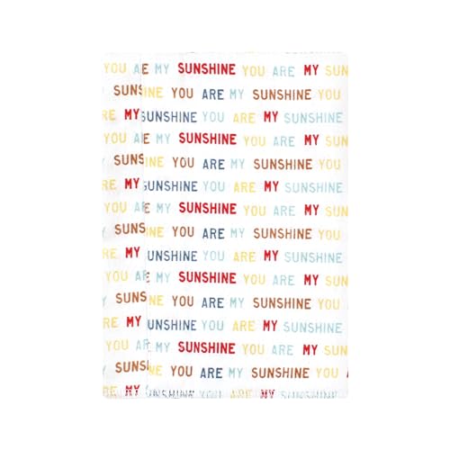 Image of Hudson Baby Unisex Baby Cotton Poly Flannel Burp Cloths, My Sunshine 4 Pack, One Size