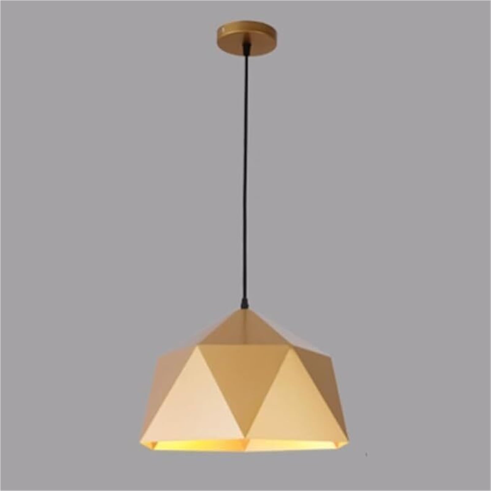 HUAYUSEDF Vintage Antique Gold Industrial Pendant Lamp Chandelier Hanging Lighting Ceiling Fixture Adjustable Mid Century for Dining Room Foyer Cafe Restaurant(A-25cm)