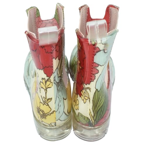 Harssidanzar Womens Ankle Rain Boots Waterproof Chelsea Boots,Anti Slipping Rainboots and Garden Shoes for Ladies HL213US3