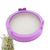 Multiusos: puedes utilizar estas pestañas de Mason Jar para brotar para cultivar trébol orgánico, brócoli, alfalfa, soja, frijol mungo, brotes de rábano y más.