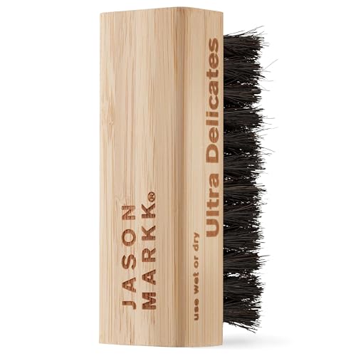 Jason Markk ultra Weiche Hut- und Schuhbürste, weiche Borsten, Bambusholz, für Leder, Wildleder, Nubuk, Baumwolle und andere Materalien