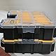 Stanley FatMax Profi-Organizer (44,6 x 11,6 x 35,7 cm, tiefe Fächer, stabiler Deckel, Metallverschlüsse, wasserdicht, herausnehmbare Boxen, extra Box für Kleinteile) 1-97-518