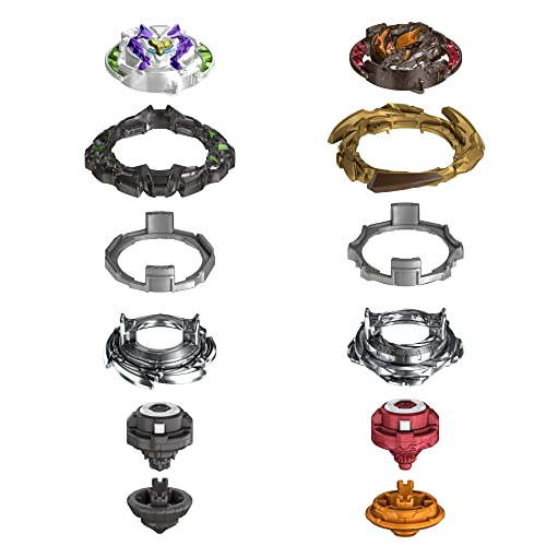 Image of Beyblade Burst QuadDrive Destruction Ifritor I7 and Stone Nemesis N7 Spinning Top Dual Pack Battling Game Top Toy