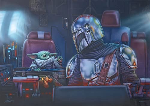 Décoration Star Wars Le Mandalorien Mando Grogu Razor Crest Thomas Kinkade