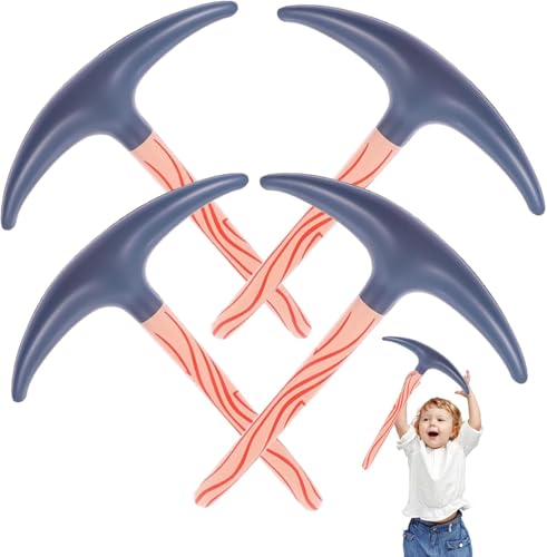 Lot de 4 piques gonflables pour carnaval, pioche gonflable, décoration de jouets, jouets gonflables, accessoires de carnaval, accessoires PVC, pour cosplay et...