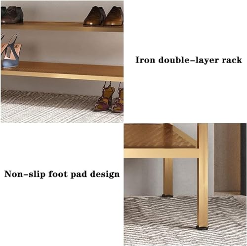 Cadre en fer forgé et tabouret à langer de chaussures au design moderne