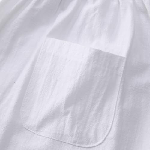 Toddler Cotton Linen Dress Sleeveless Button Down Dresses for Toddler Girl Dress Summer Beach Kids Casual Sundress4