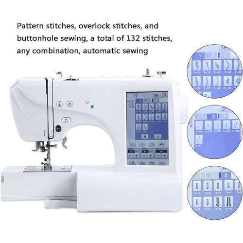 Automatische naaimachine, elektrische borduurmachine 160 ingebouwde ontwerpen, naaisnelheid: 0-650 tpm/2 soorten borduurframes (100 x 100 mm/100 x 235 mm), voor professionals - Image 4