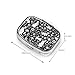 White Black Rabbit, Mushroom and Flower Pill Box Pill Organizer Small Pill Case Square with 2 Compartments