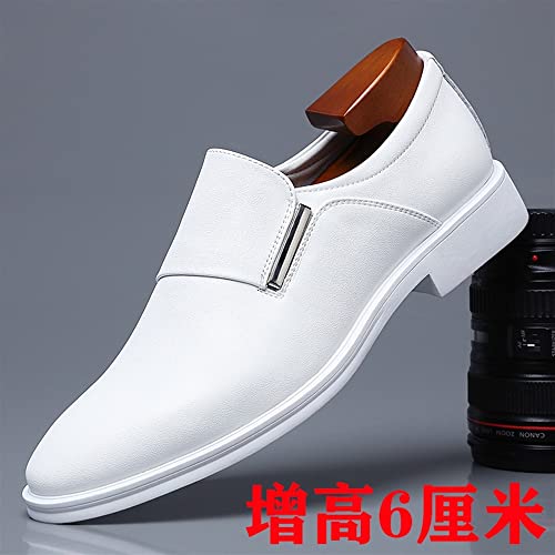 HOOENG Oxford Shoes for Men Slip On Round Toe Solid Color Leather Non Slip Resistant Low Top Outdoor4