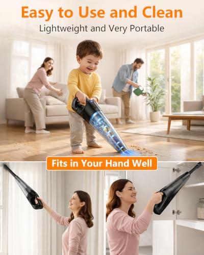 Image of 26000Pa Powerful Handheld Vacuum Cordless: 15-Min Quick Cleaning 120㎡ Rooms