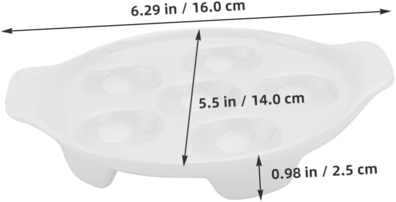 Alipis 4pcs Ceramic Escargot Baking Plate Stylish Porcelain Snail Serving Dish for Family Gatherings and Dinner Parties and Elegant Design