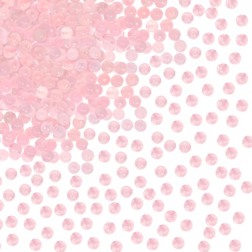 TOAOB 100 peças contas de pedra natural pedra de vidro rosa 4 mm granel de contas pedras redondas para fazer jóias bricolage pulseiras colares artesanato