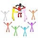 10 Farben Magnete Stark für Magnettafel, Kühlschrankmagnete Mann, Magnetische Neodym Magnet Cute, Bunte Humanoide Magnetmagnete, Magnetische Personenmagnete für Büro, Dekoratives Whiteboard