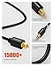 VANDESAIL Short Optical Audio Cable 7 Inch,Nylon Braided Optical Cable for Soundbar, Gold Plated Digital Fiber Optic TOSLINK Cable Compatible with Xbox,PS4,Samsung,Amps,TV