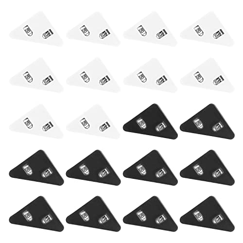 20 Stück Binder-Clips, kleine Büroklammern, Schreibwaren für Büro/Schule/Zuhause/Küche/Geschäfte (Transparent Schwarz + Transparent Weiß) Cover