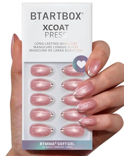 BTArtbox Press On Nails Almond - Gilded Cheer