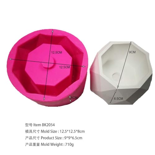 Pot de fleurs géométrique en silicone pour déco bureau maison