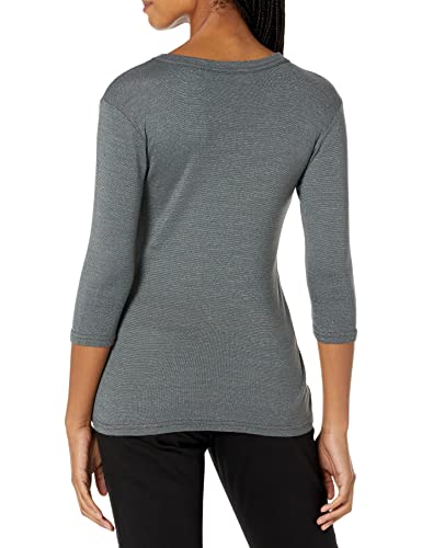 Michael Stars Womens Basic 3/4 Sleeve Crewneck Tee Shirt, Oxide, One Size Us #TOP1