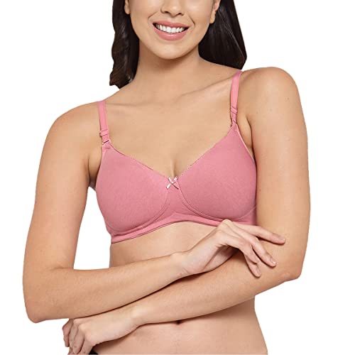 Image of Inner Sense Women's Soft Organic Cotton Bamboo Bra for Women I Comfortable, Padded, Wire Free, Smooth Straps, High Coverage Everyday Tshirt Bra for Women |