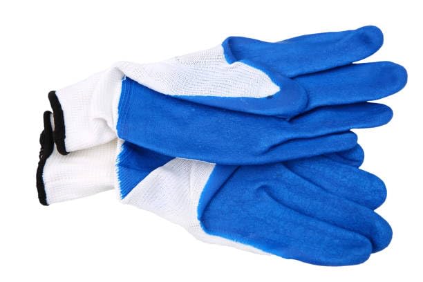 Image of Multipurpose Nylon Anti Cut PU Nitrile Coating Work Safety Gloves White-Blue Pair 24