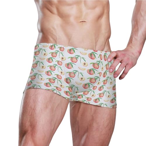 Pink Peach Mens Swim Trunk Swimwear Bathing Suit Swim Brief Square Leg Board Short S B04045373