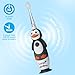 BrushBaby - WildOnes - Kids Rechargeable Electric Toothbrush, Ages 0-10 - Penguin Design with Flashing Lights - DeepClean Bristles for Superior Cleaning - 2 Replacement Brush Heads, 1 USB Cable