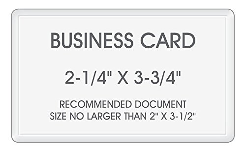 Laminating Pouches for Business Cards 2-1/4 x 3-3/4 Qty 100
