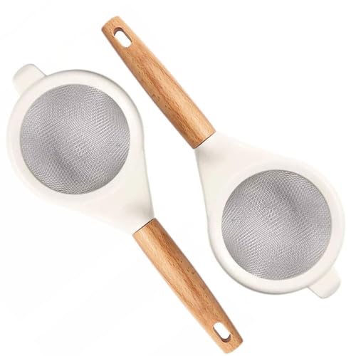 Image of PERMAFROST Small Fine Mesh Tea Strainer (Pack of 2) - Stainless Steel Double Mesh Chai Chalni for Tea, Juice, Milk & Flour | Kitchen Channi for Chai Patti, Cocktail, Ghee & Powder Sifting
