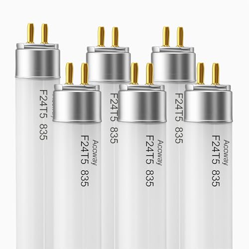 6 Pack F24T5/835/HO Fluorescent Light Bulb, 22 inch T5 Linear Tube 24W 3500K Soft Warm, 1800 Lumens High Output,86 CRI, G5 Mini Bi-Pi Base - image 7