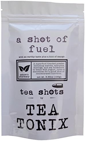 A Shot of Fuel Superfood Powdered Tea Shot Supplement with Matcha Green Tea, Moringa, Spirulina, Sea Buckthorn and Maca for a Boost of Nourishment and Goodness - 100g