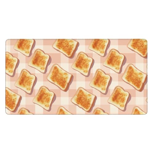 Tapis de bureau avec base en caoutchouc imprimé toast pour une stabilité totale sur votre table