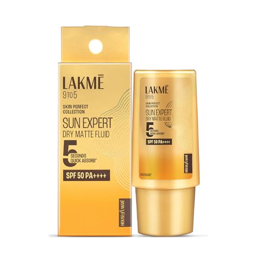 Image of Lakme Fluid SPF 50 PA++++ In-Vivo tested Sunscreen With 1% Ceramide & Niacinamide With New-Age UV Filters, Boosts Glow, Reduces Dullness & Dark Spots,all skin type 30ml