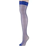Isadora Paccini Women's Neon Lace Fishnet Thigh High Stockings
