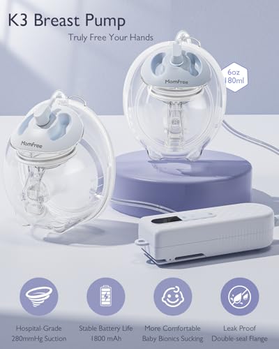 Breast Pump K3,Ultra-Lightweight Hands Free Wearable Breast Pump,Upgraded Double-Seal Flange Electric Breastfeeding Pump with 3 Modes | 9 Levels, 3 Fine-Tuned Rhythms,15-24mm - Image 3