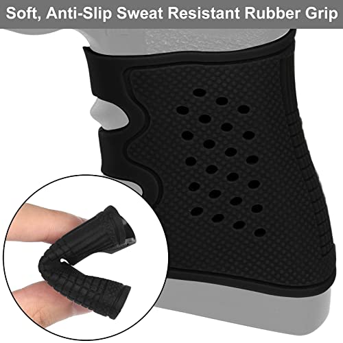 Iunio Tactical Grip Pistol Grip, 3 Pack Non-Slip Anti-Sweat Rubber Grip Sleeve Fits For Glock G17 G19 G20 G21 G22 G23 G25 G31 G32 G34 G35 G37 G38 G41 #TOP7