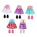 Almencla 16cm 1/12 Vestito da Bambola per Ragazza Abbigliamento Scarpe Abiti da Abbinamento Casual Accs - D