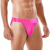 JOCKLAND Jockstrap Men's Thong Underwear, Sexy Jock Straps Boxer Brief Underwear for Men Athletic Supporters Underpants Red