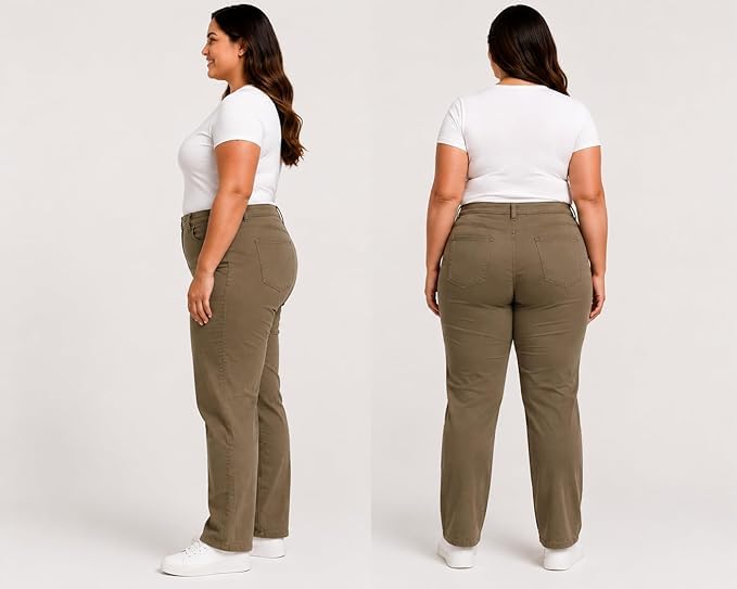 Dickies womens Perfect Shape Twill Skinny 4 Pocket Pant Khakis, Rinsed Oxford Stone, 20 US - image 2