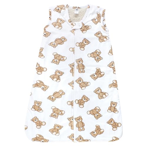 Image of Hudson Baby Infant Girls Long Sleeve Plush Faux Fur Sleeping Bag, Wearable Blanket