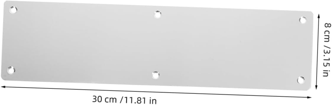 2pcs Fireproof Stainless Steel Door Plates Kick Plates for Front Door Replaceable Push Pull Handle DIY Installation