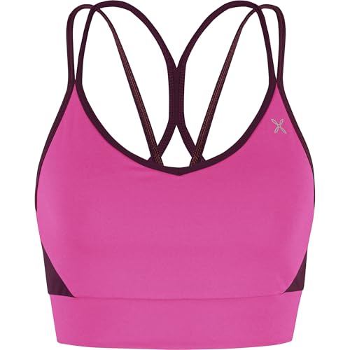 T-shirt Montura Crimp Cross Bra bordeaux avec brassière intégrée femme