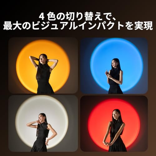 undefined SmallRig LED撮影用ライト 写真撮影用懐中電灯 7500mAhアルミニウム合金パターン雰囲気灯 ビデオライト 充電式 4色補光灯 20種類のパターンフィルター付き ハンドヘルド写真照明キット 1/4"-20スレッド ズーム調整可能な照明 小型 持ち運び便利 写真撮影/コンテンツ制作/商品撮影/動画撮影/自撮り用 RF10C 4634 の商品画像 2